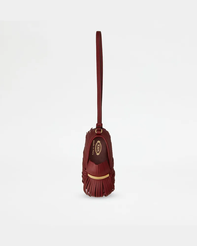 TOD'S Charm Gommino aus Leder, BORDEAUX,  - Wallets Bordeaux