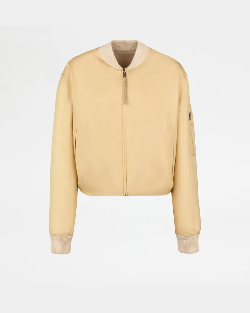 TOD'S Wendbare Bomberjacke aus technischem Popeline und Kaschmir, BEIGE Knitwear Beige