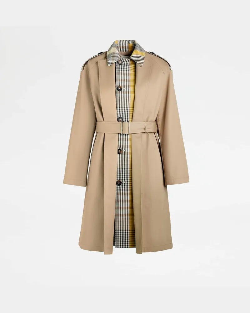 TOD'S 2-in-1-Trenchcoat aus Baumwolle, BEIGE Coat / Trench Beige