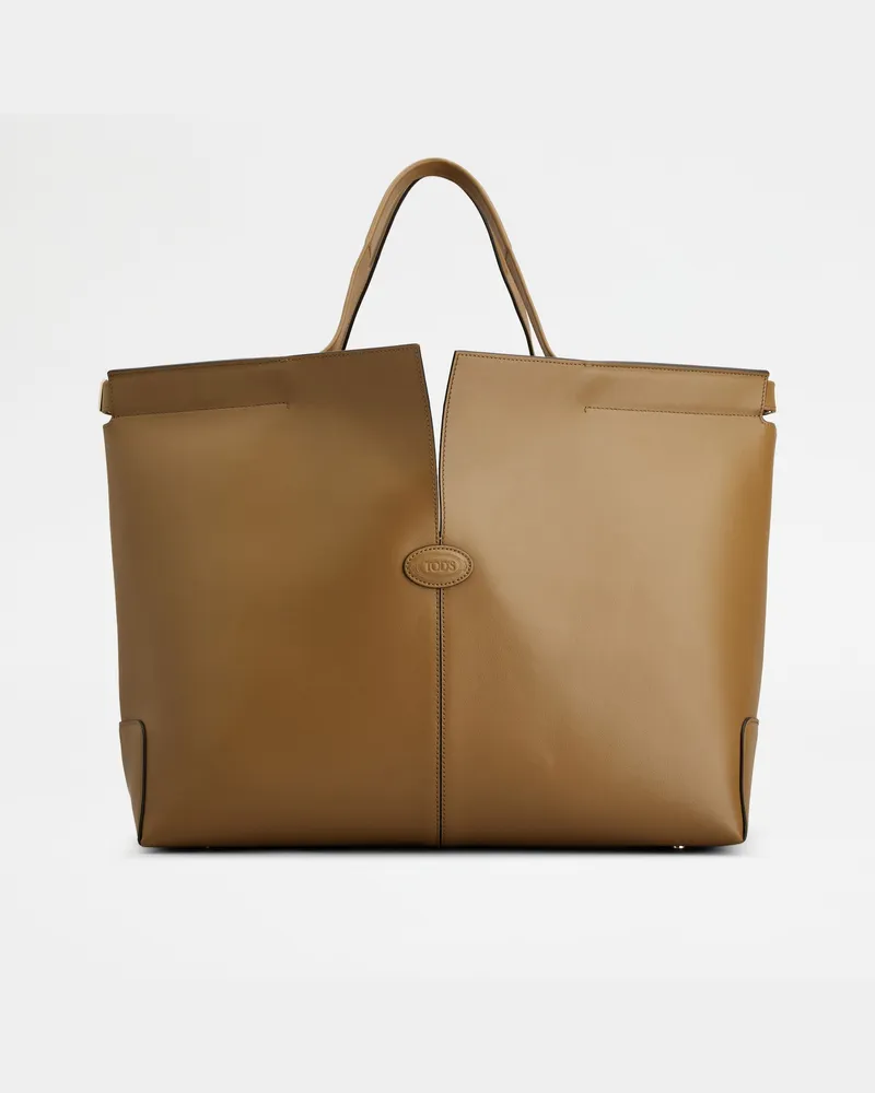 TOD'S Di Bag Folio aus Leder Medium, BRAUN,  - Bags Braun