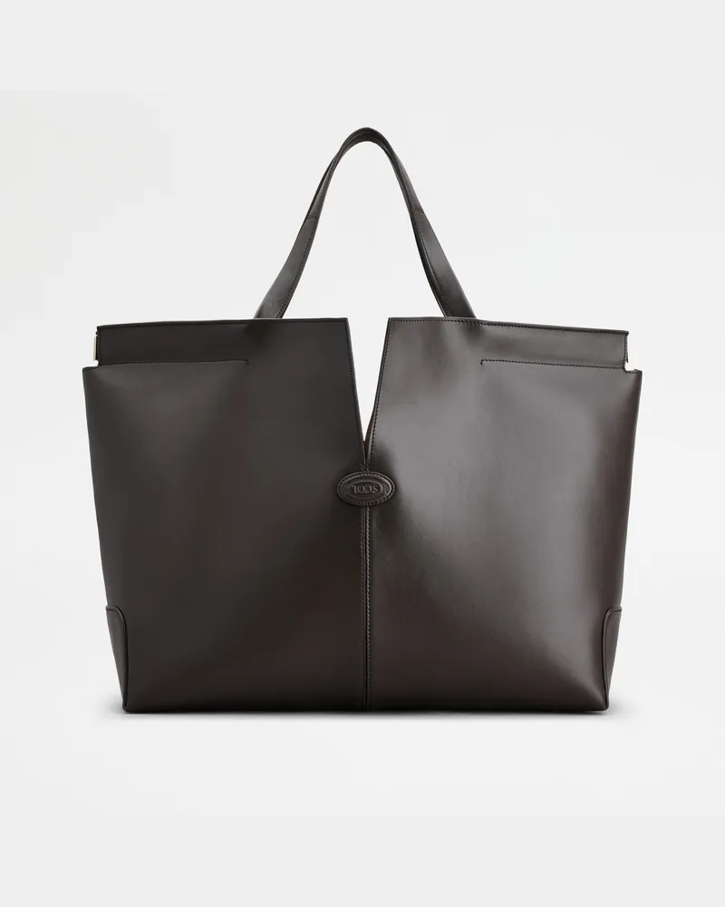 TOD'S Di Bag Folio aus Leder Medium, BRAUN,  - Bags Braun