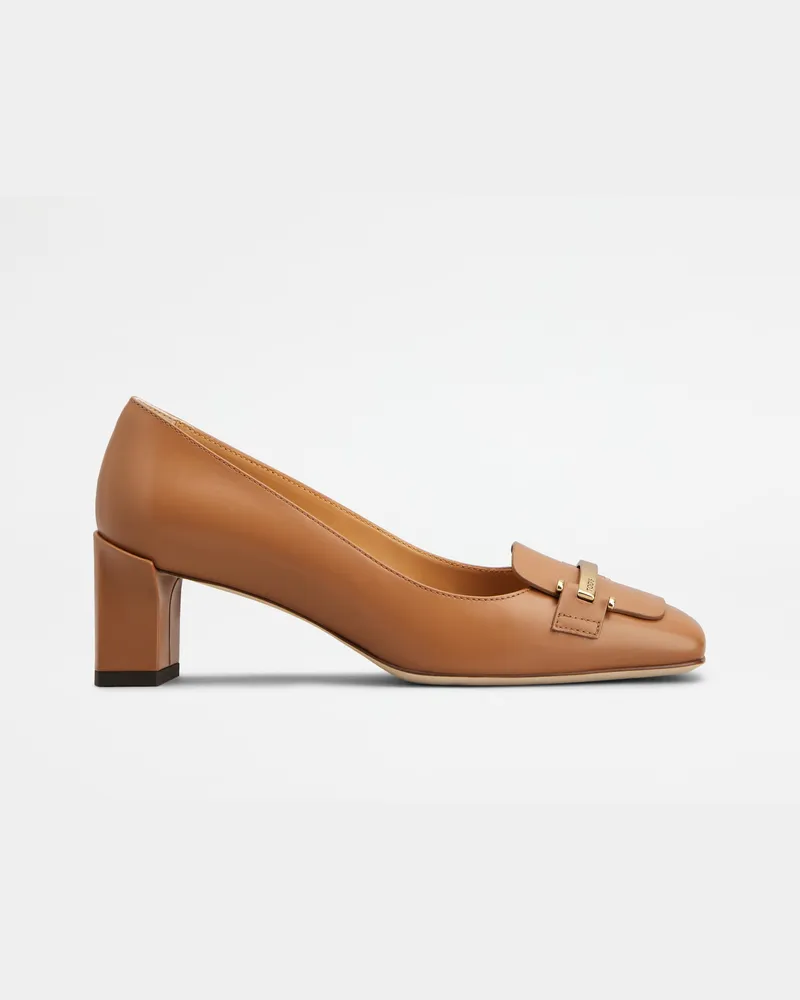 TOD'S Pumps aus Leder, BRAUN Shoes Braun