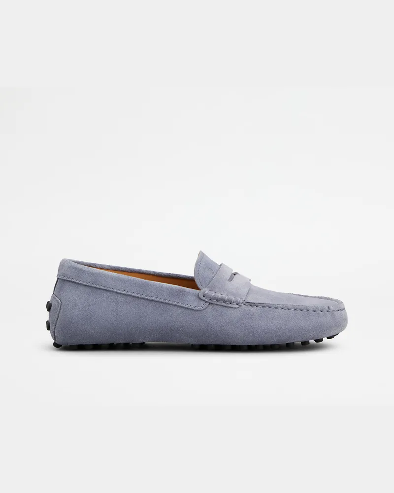 TOD'S Mokassins Gommino aus Veloursleder, HELLBLAU Shoes Hellblau