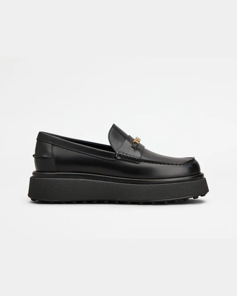 TOD'S Loafers aus Leder, SCHWARZ Shoes Schwarz