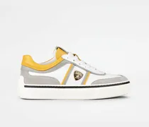 Sneakers aus Leder, GELB,WEISS,GRAU Shoes