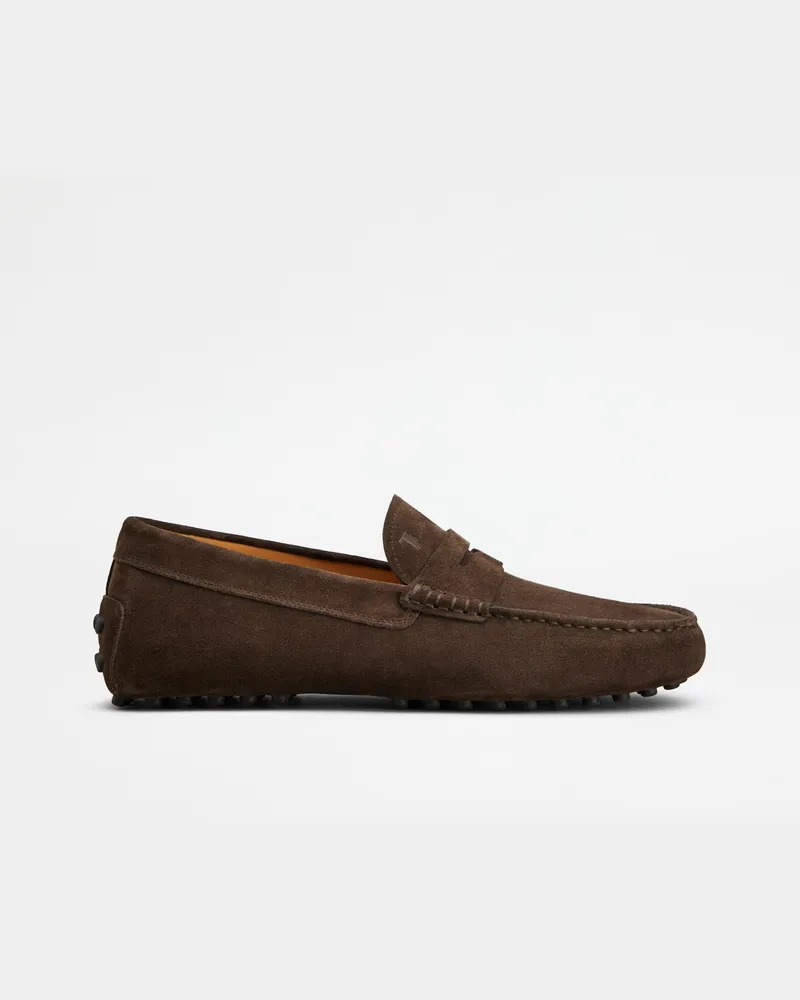 TOD'S Mokassins Gommino aus Veloursleder, BRAUN Shoes Braun