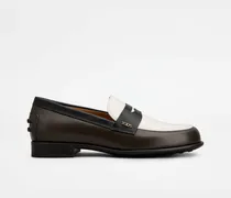 Loafers aus Leder, SCHWARZ,CREME,BRAUN Shoes