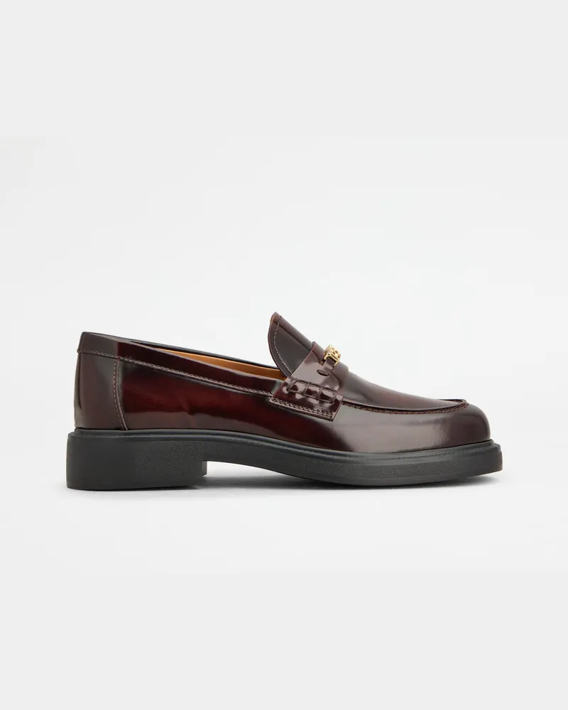 TOD'S Loafers aus Leder, BORDEAUX Shoes Bordeaux