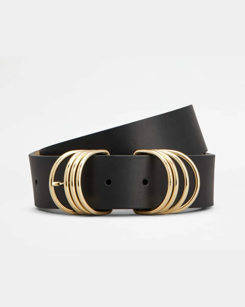 TOD'S Gürtel aus Leder, SCHWARZ, 95 - Belts Schwarz