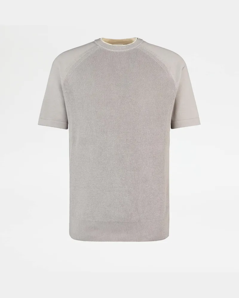 TOD'S T-Shirt aus einer Strick-Seiden-Mischung, BEIGE Knitwear Beige