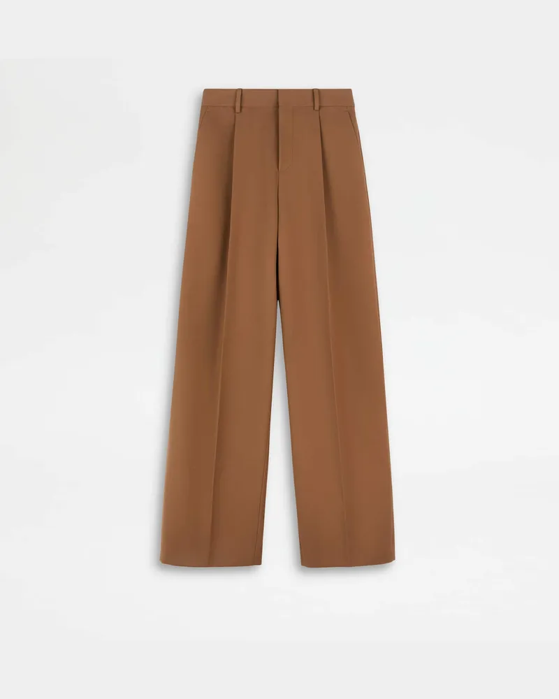 TOD'S Hose aus Baumwollgabardine, BRAUN Trousers Braun