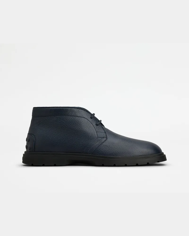 TOD'S Desert Boots aus Leder, BLAU Shoes Blau