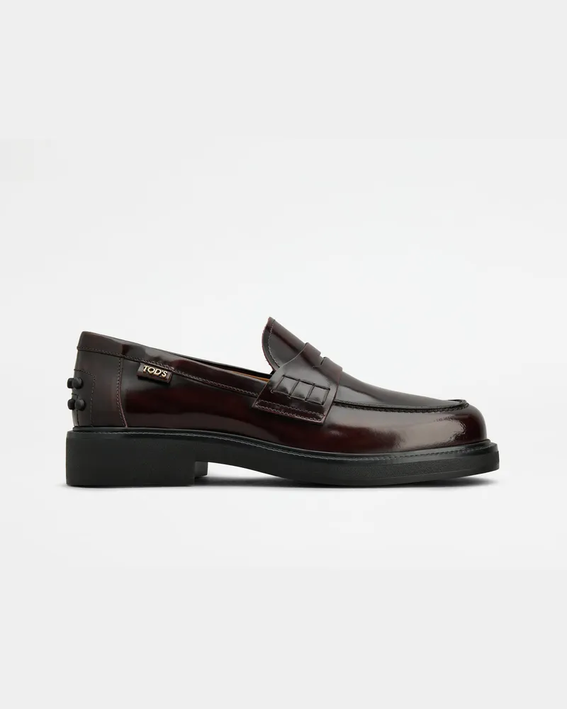 TOD'S Loafers aus Leder, BORDEAUX Shoes Bordeaux
