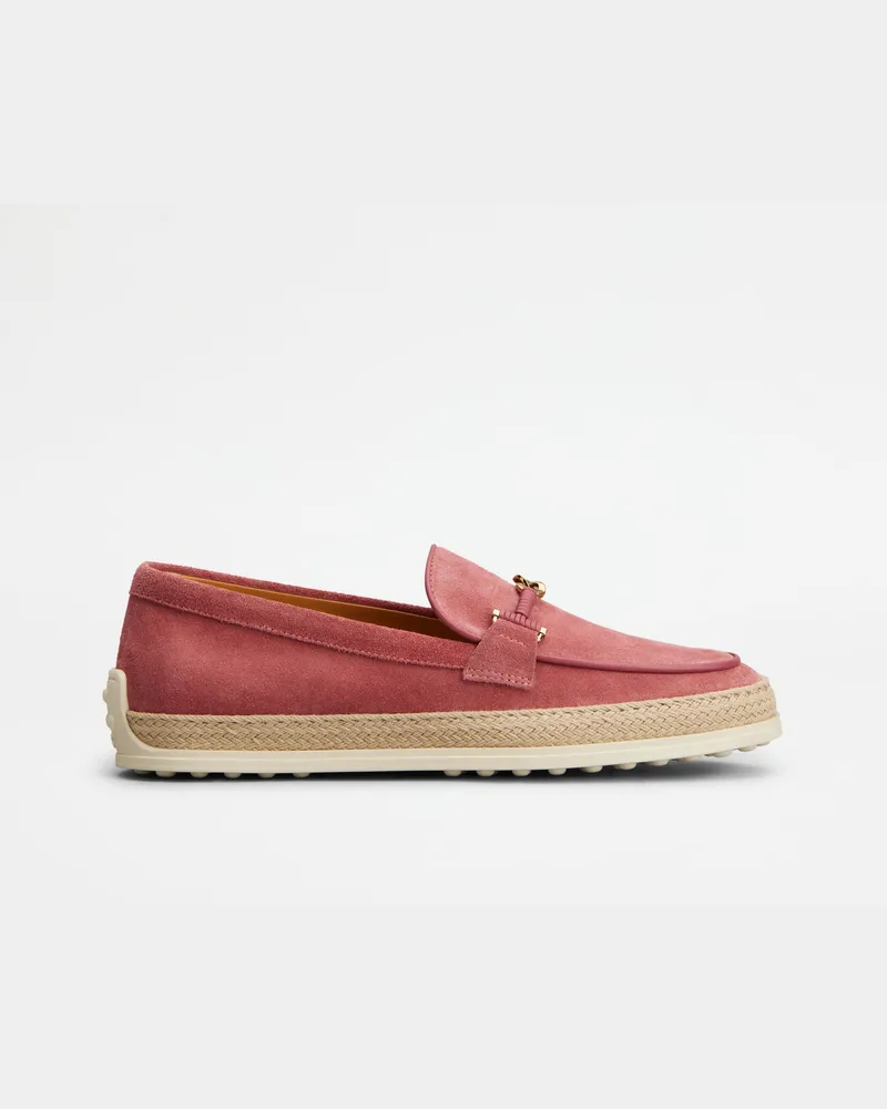 TOD'S Loafers aus Veloursleder, ROSA Shoes Rosa