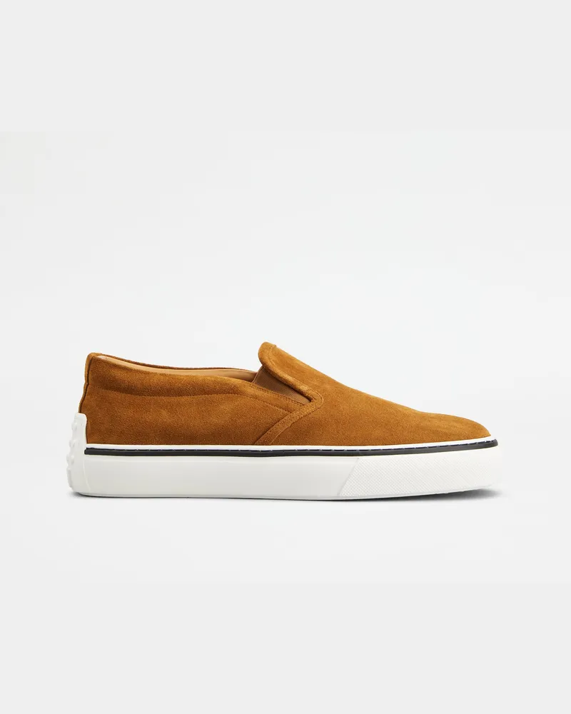 TOD'S Slip-ons aus Veloursleder, BRAUN Shoes Braun