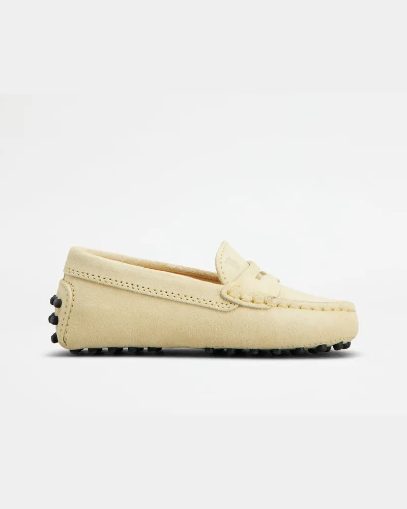 TOD'S Mokassins Gommino Junior aus Veloursleder, GELB Junior Shoes Gelb