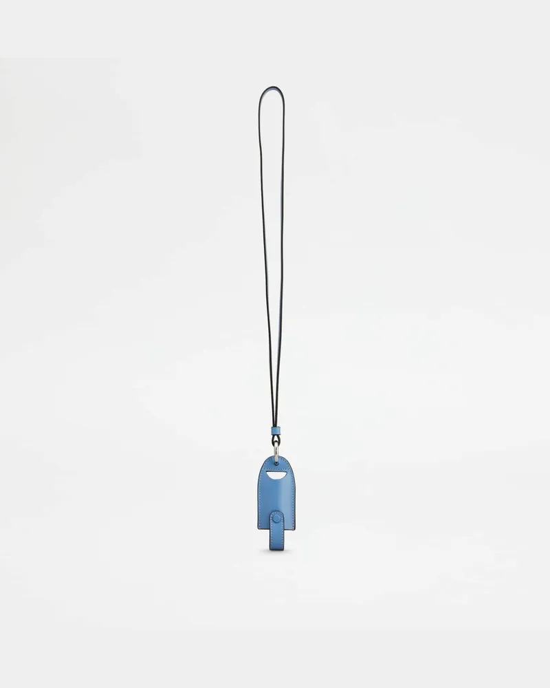 TOD'S Umhänge-Lippenstiftetui aus Leder, HELLBLAU,  - Wallets Hellblau