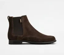 Chelsea Boots aus Veloursleder, BRAUN Shoes