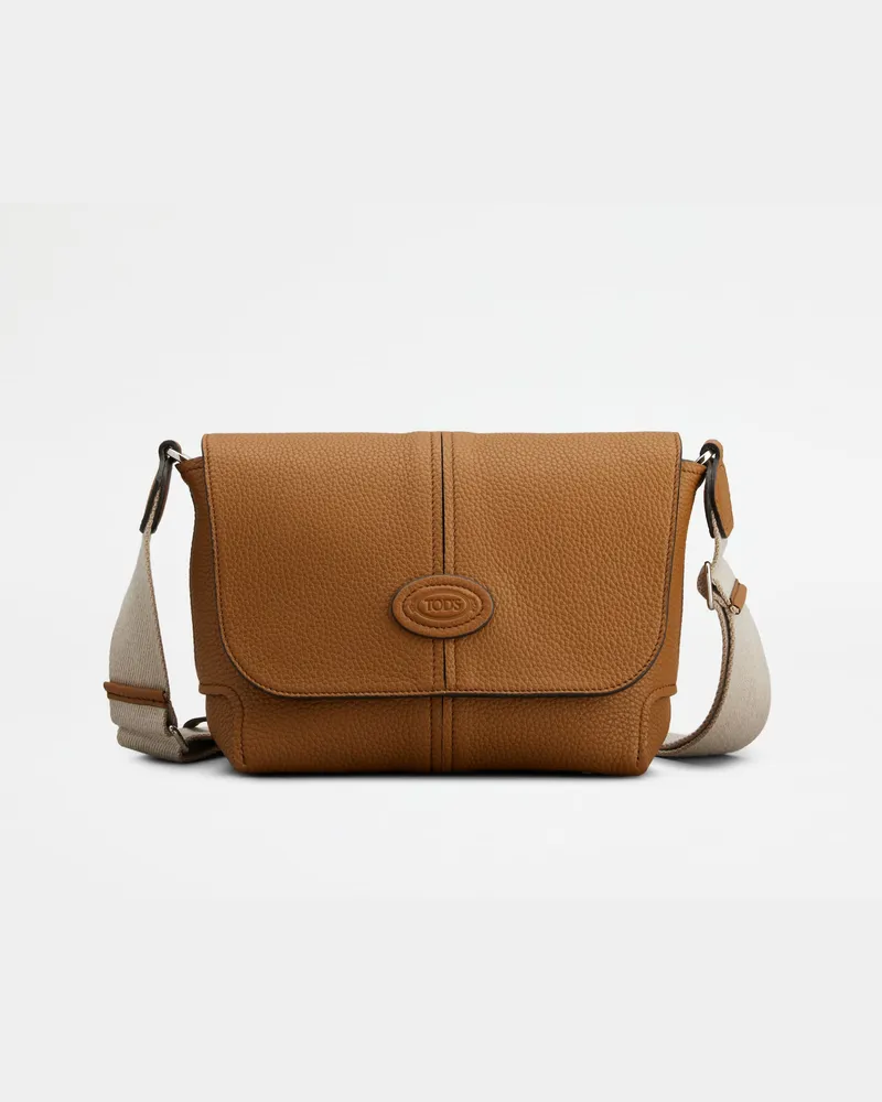 TOD'S Flap-Tasche aus Leder Mini, BRAUN,  - Bags Braun