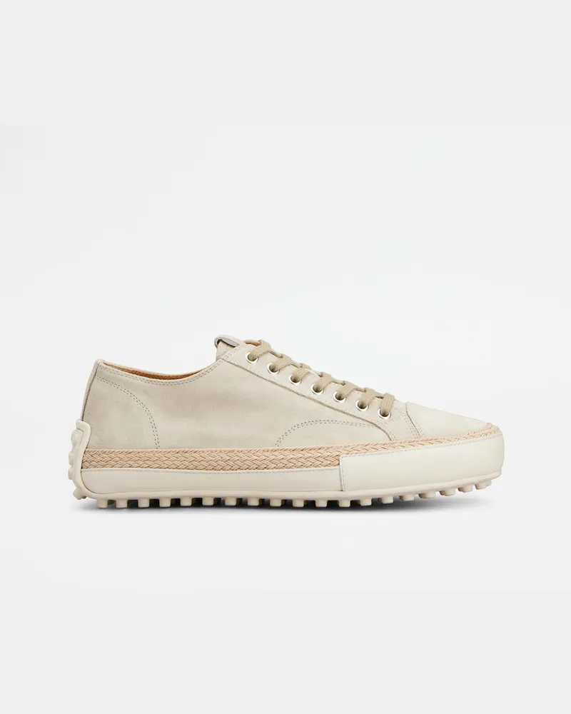 TOD'S Sneakers aus Veloursleder, BEIGE,WEISS Shoes Beige