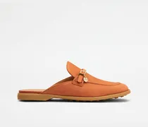 Mules aus Nubukleder, ORANGE Shoes