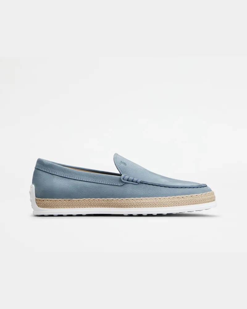 TOD'S Slip-ons aus Nubukleder, HELLBLAU Shoes Hellblau