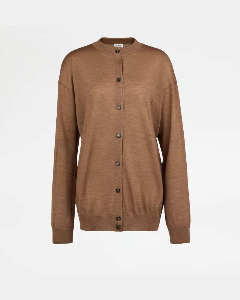 TOD'S Cardigan aus Wolle, BRAUN Knitwear Braun