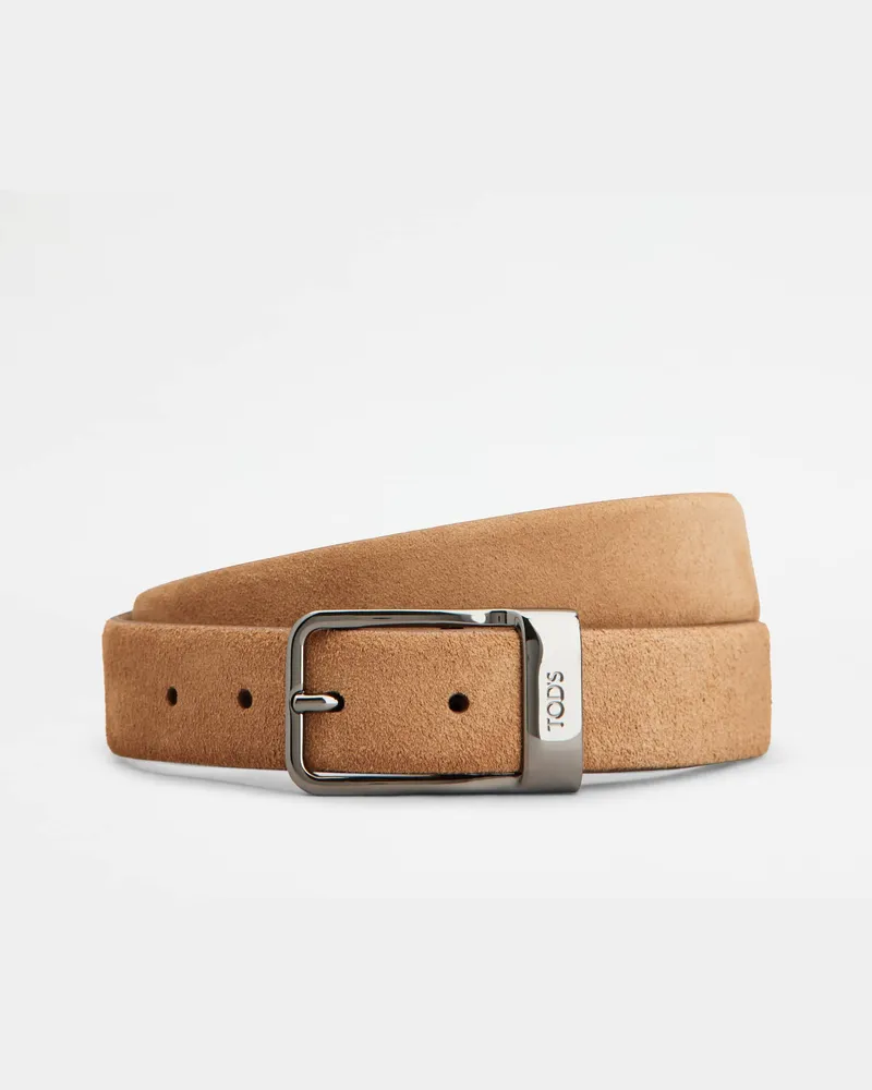 TOD'S Gürtel aus Veloursleder, BRAUN, 90 - Belts Braun