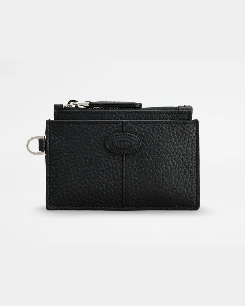 TOD'S Kartenetui zum Umhängen aus Leder, SCHWARZ,  - Wallets Schwarz