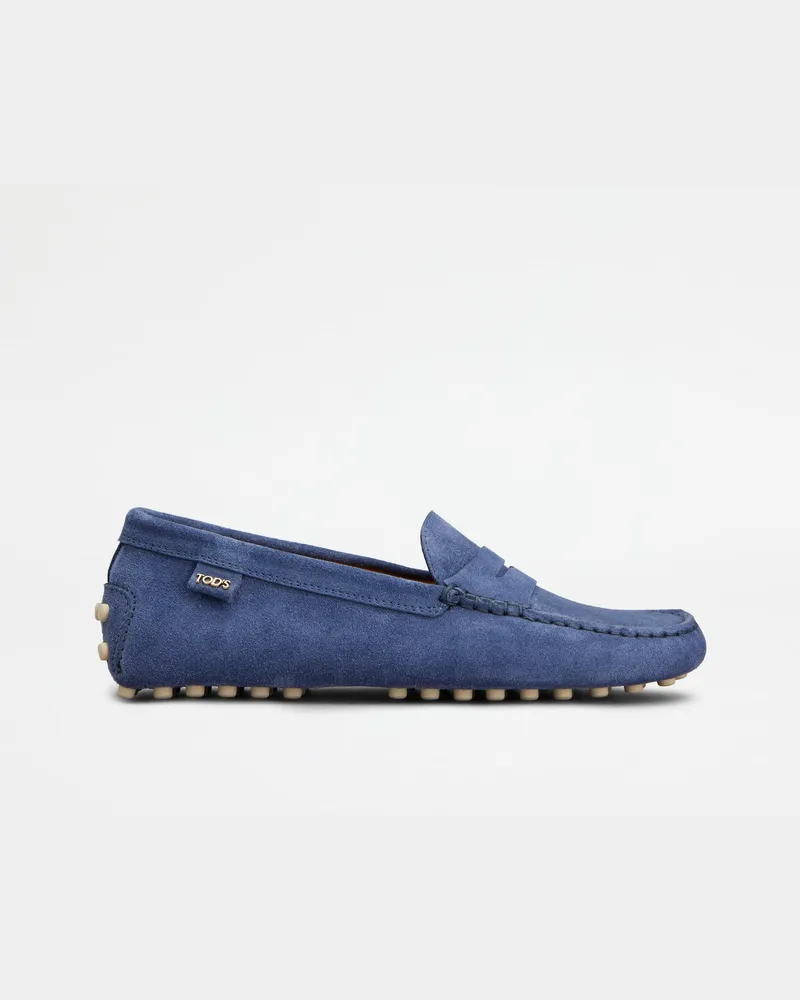 TOD'S Mokassins Gommino aus Veloursleder, BLAU Shoes Blau