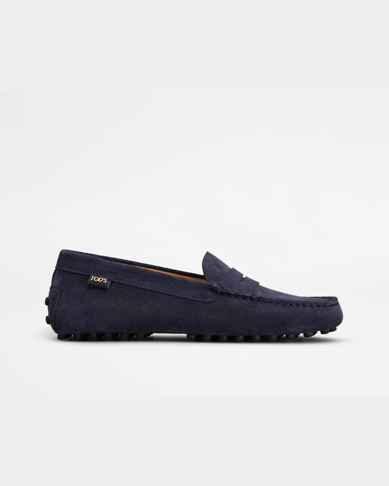 TOD'S Mokassins Gommino aus Veloursleder, BLAU Shoes Blau