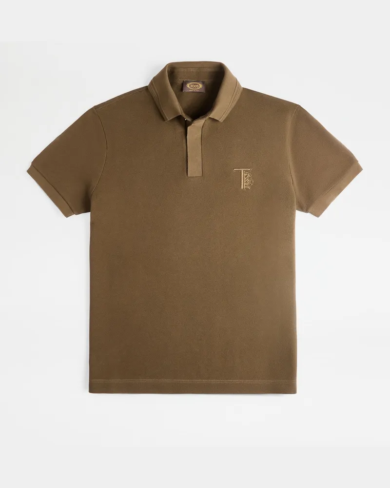 TOD'S Poloshirt aus Pikee, BRAUN Shirts Braun