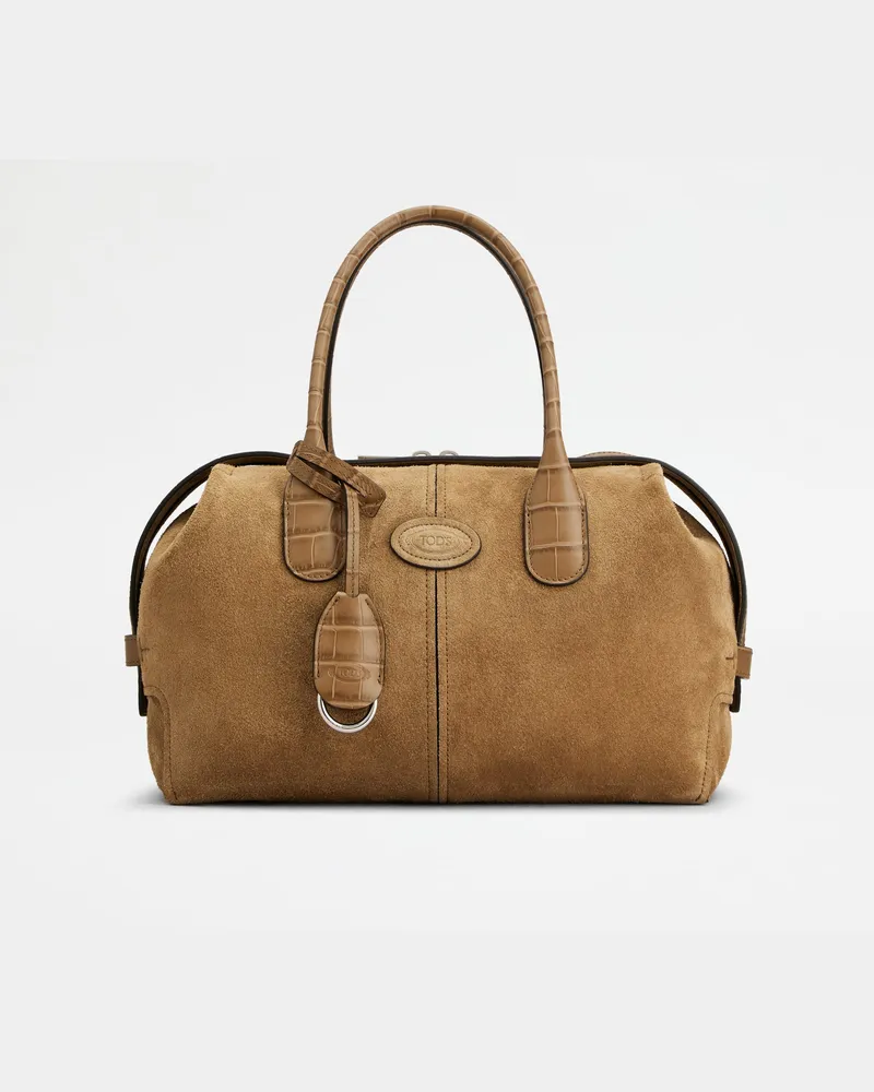 TOD'S Bauletto-Tasche aus Veloursleder Small, BRAUN,  - Bags Braun