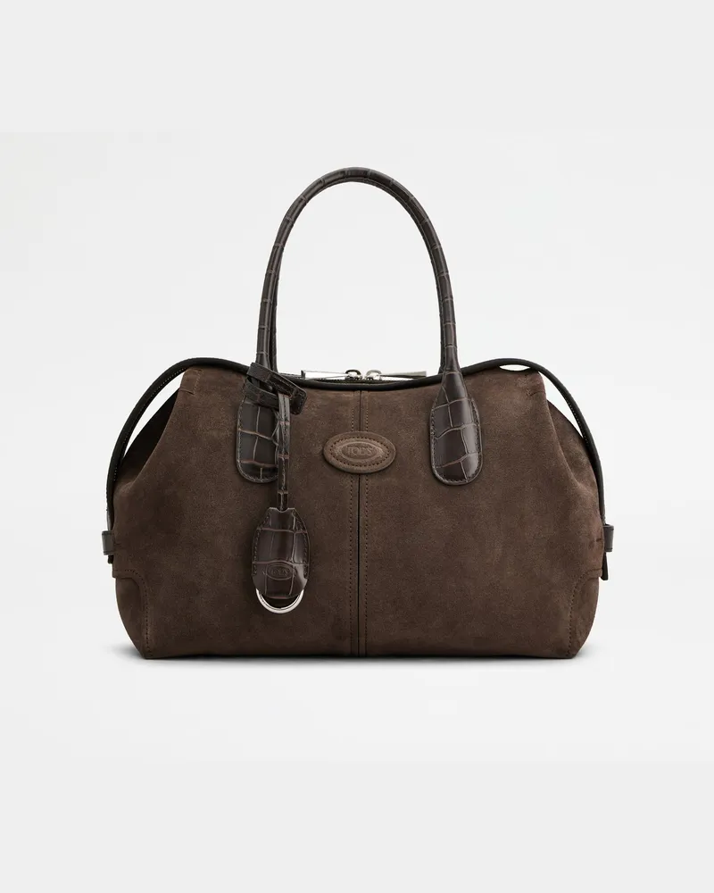 TOD'S Bauletto-Tasche aus Veloursleder Small, BRAUN,  - Bags Braun