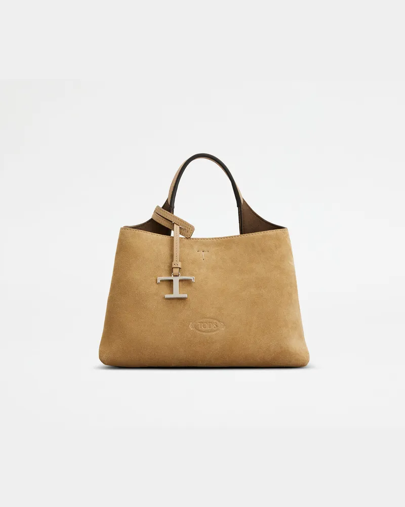 TOD'S Tasche aus Veloursleder Micro, BRAUN,  - Bags Braun