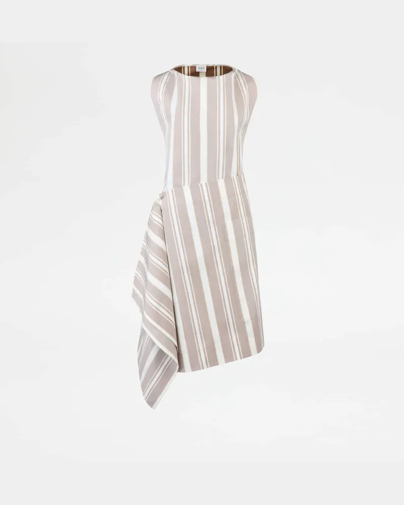TOD'S Kleid aus Baumwolle, GELB,WEISS,BRAUN Clothing Gelb