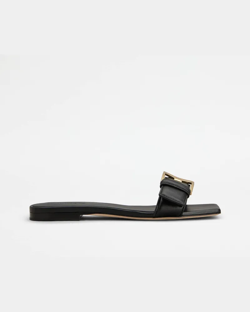 TOD'S Sandalen aus Nappaleder, SCHWARZ Shoes Schwarz