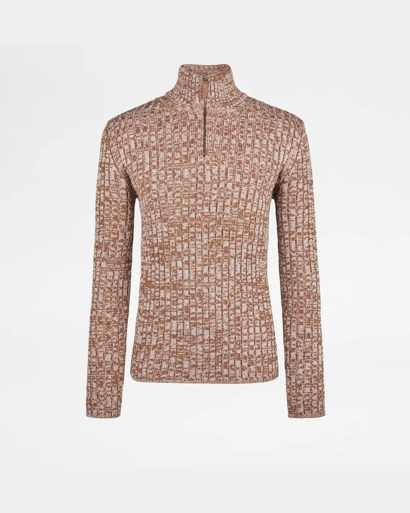 TOD'S Pullover aus Mouliné-Merinowolle, BRAUN, XX - Knitwear Braun