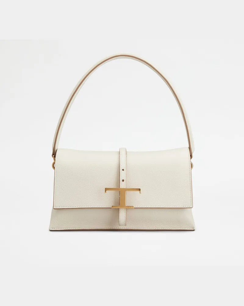 TOD'S Umschlagtasche T Timeless aus Leder Mini, WEISS,  - Bags Weiss