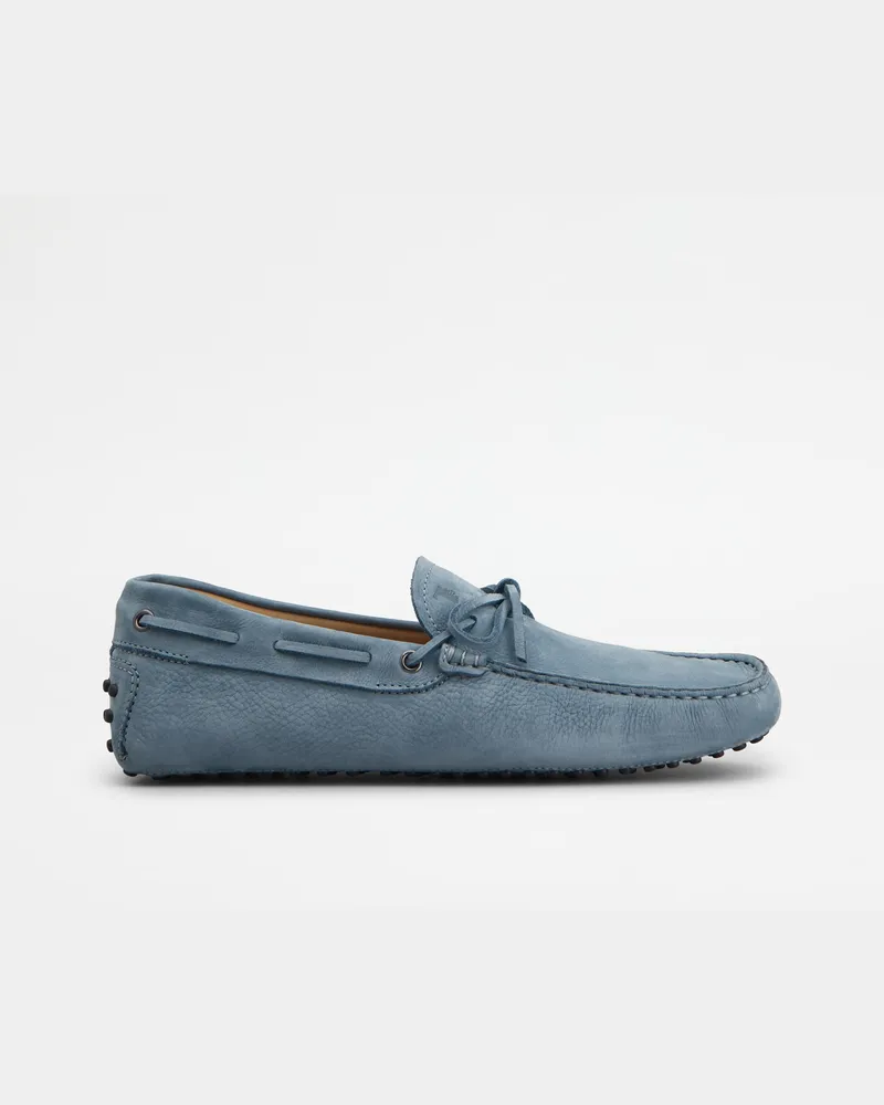 TOD'S Mokassins Gommino aus Nubukleder, HELLBLAU Shoes Hellblau