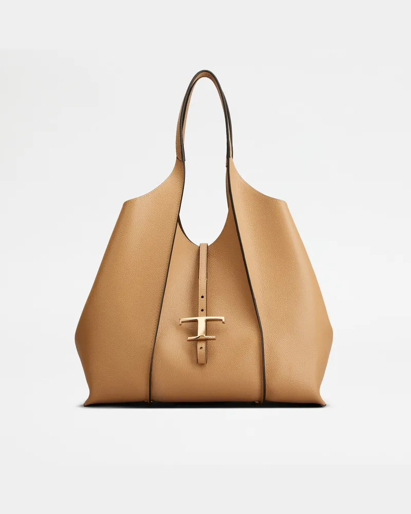 TOD'S Shopper T Timeless aus Leder Medium, NATUR,  - Bags Natur