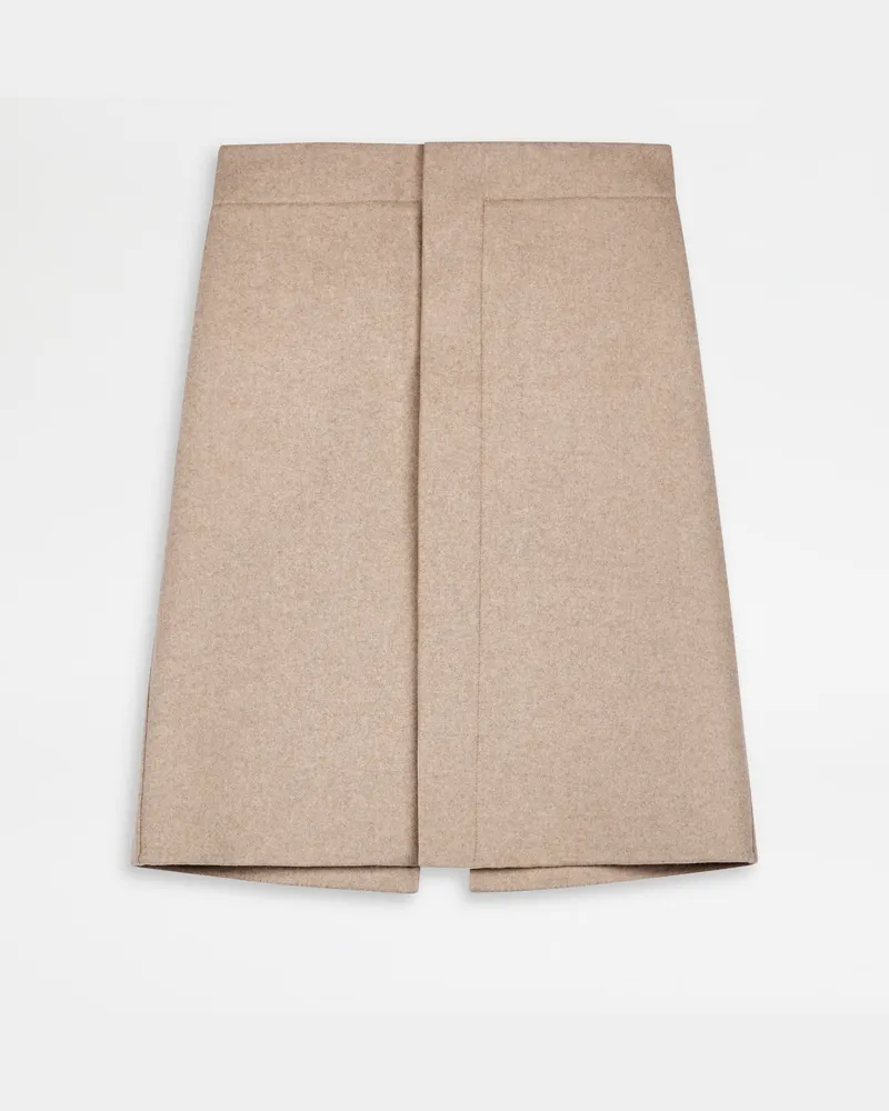 TOD'S Rock aus Double-Kaschmir, BEIGE Skirts Beige