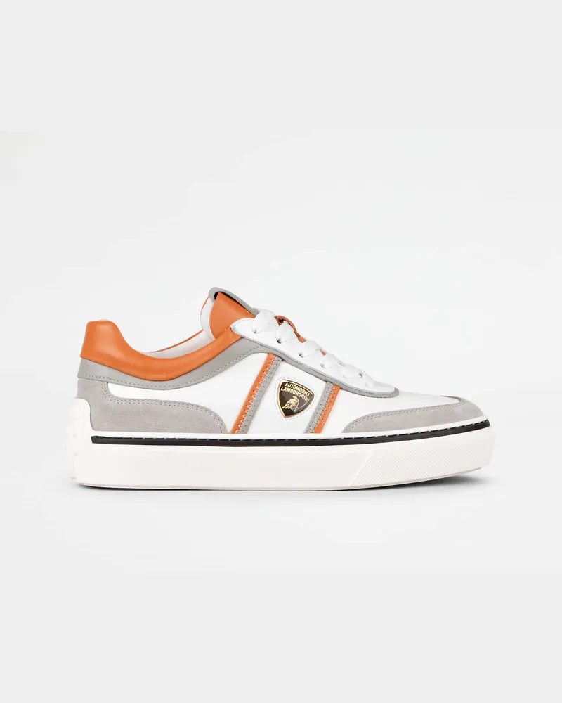 TOD'S Sneakers aus Leder, ORANGE,GRAU Shoes Orange