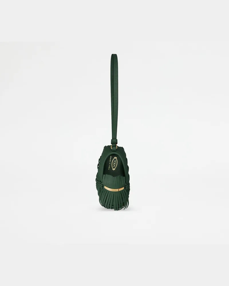 TOD'S Charm Gommino aus Leder, GRÜN,  - Wallets Grün