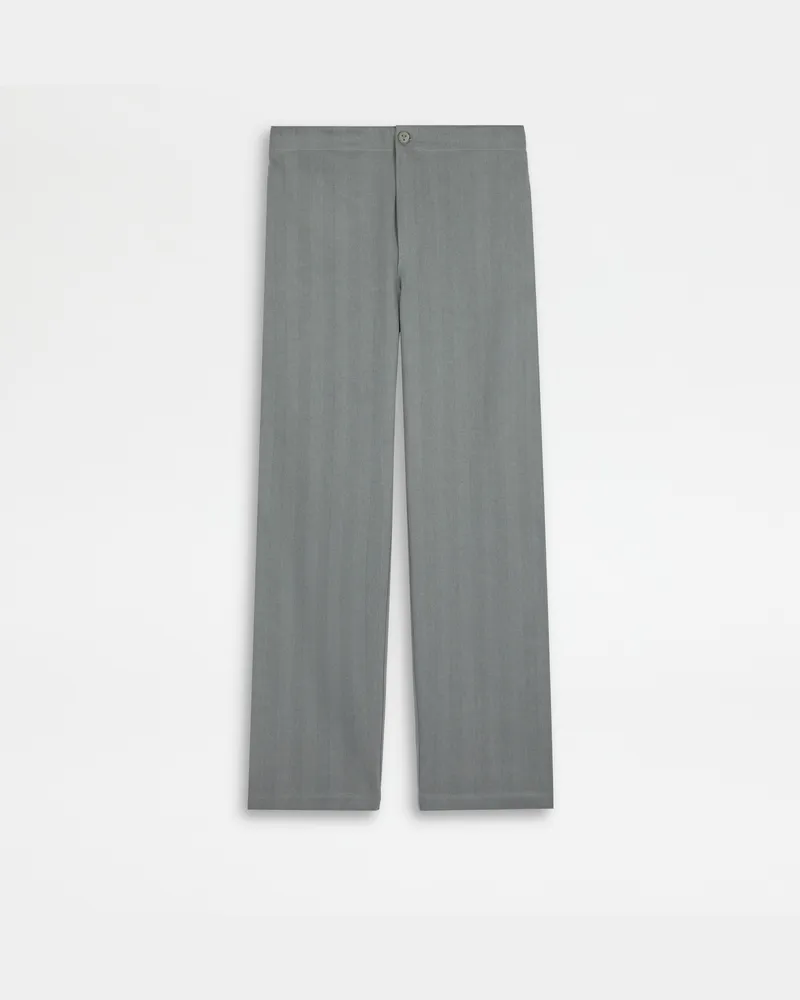 TOD'S Hose aus Leinen und Seide mit Tunnelzug, GRAU, XX - Trousers Grau