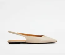 Slingback-Ballerinas aus Leder, CREME Shoes