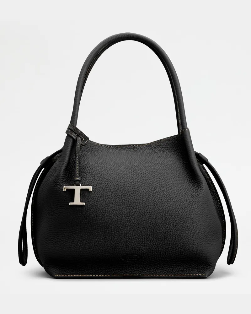 TOD'S Beuteltasche aus Leder Medium, SCHWARZ,  - Bags Schwarz