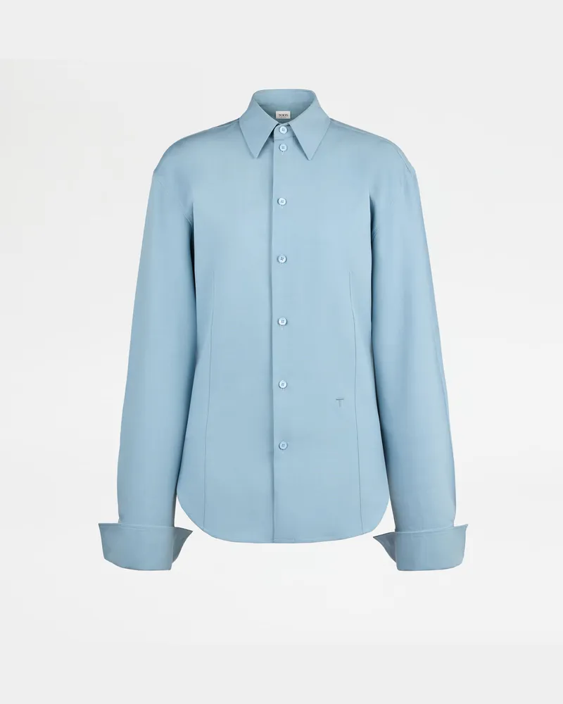 TOD'S Bluse aus Seide, HELLBLAU Shirts Hellblau