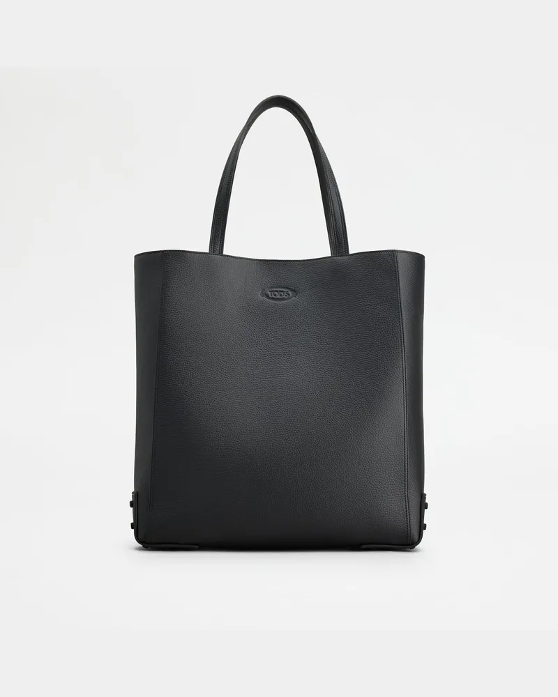 TOD'S Tote-Shopper aus Leder Medium, SCHWARZ,  - Bags Schwarz
