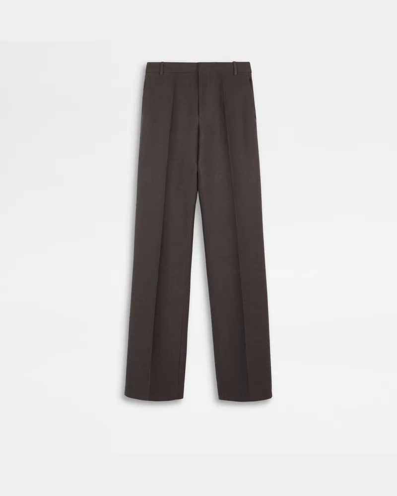 TOD'S Hose aus Wollgabardine, BRAUN Trousers Braun